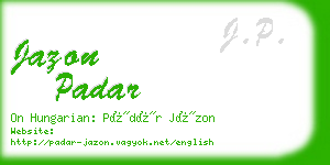 jazon padar business card